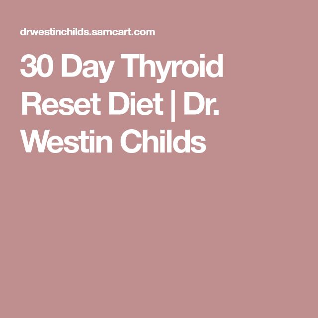 30 Day Thyroid Reset Diet