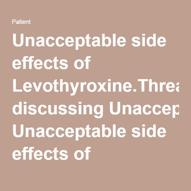 Thyroid Levothyroxine Side Effects